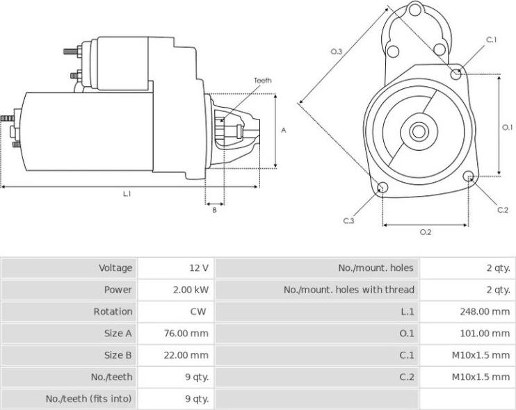 BOSCH 1109202 - Starteris ps1.lv