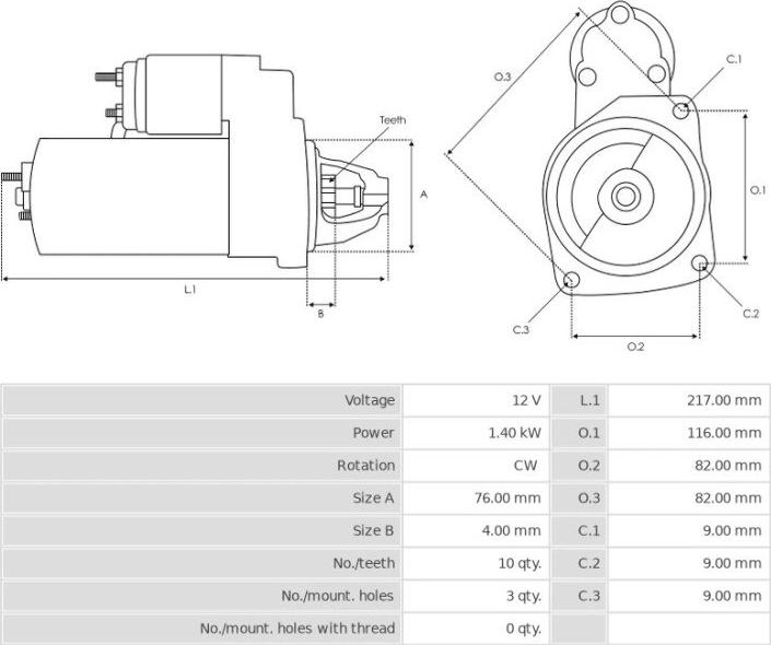 BOSCH 1108420 - Starteris ps1.lv