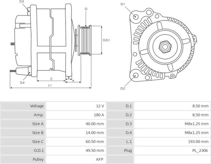 BOSCH 125811035 - Ģenerators ps1.lv