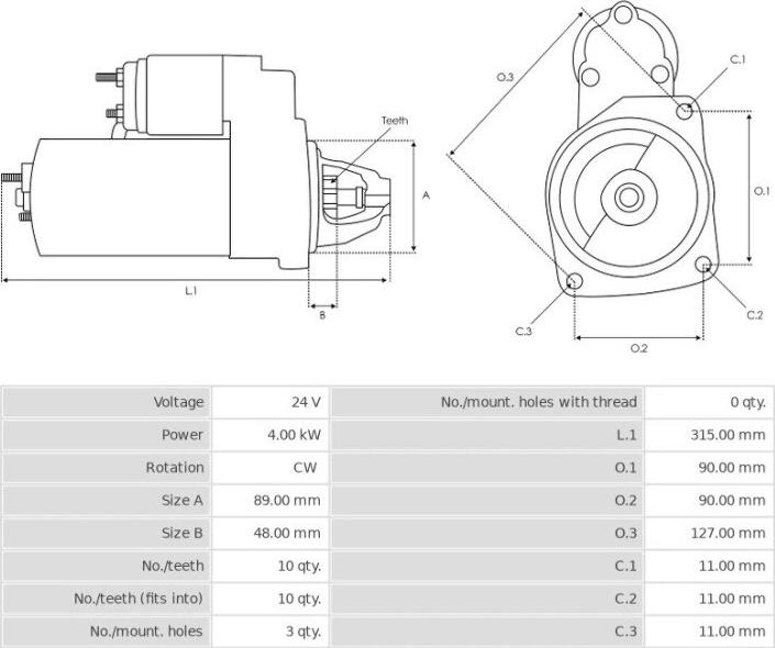 BOSCH 1231039 - Starteris ps1.lv