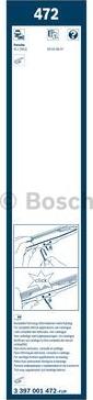 BOSCH 3 397 001 472 - Stikla tīrītāja slotiņa ps1.lv