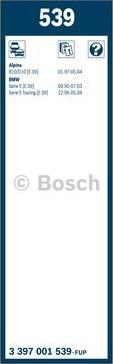 BOSCH 3 397 001 539 - Stikla tīrītāja slotiņa ps1.lv