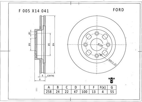 BOSCH F 005 X14 041 - Bremžu diski ps1.lv