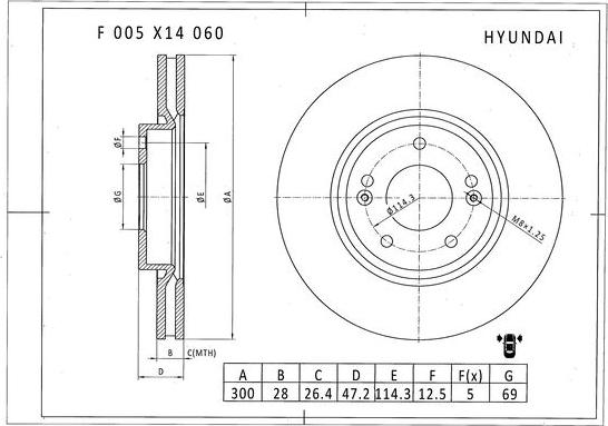 BOSCH F 005 X14 060 - Bremžu diski ps1.lv