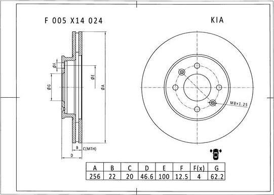 BOSCH F 005 X14 024 - Bremžu diski ps1.lv