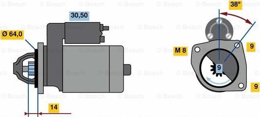 BOSCH F 000 AL0 320 - Starteris ps1.lv