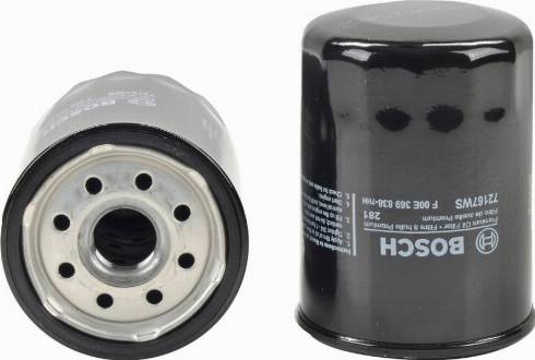 BOSCH F 00E 369 838 - Eļļas filtrs ps1.lv