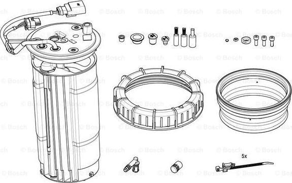 BOSCH F 01C 600 195 - Apsilde, Tvertne (Karbamīda iesmidzināšana) ps1.lv