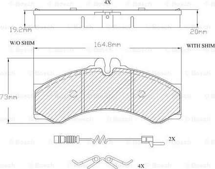 BOSCH F 03A 150 009 - Bremžu uzliku kompl., Disku bremzes ps1.lv