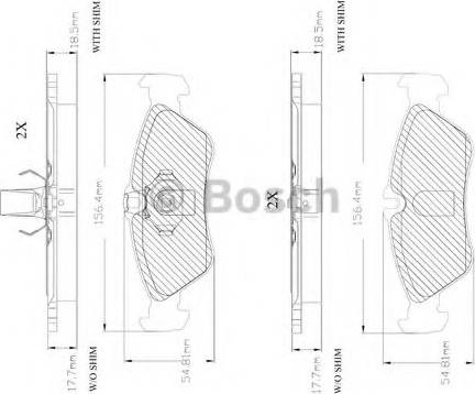 BOSCH F 03A 150 010 - Bremžu uzliku kompl., Disku bremzes ps1.lv