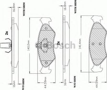 BOSCH F 03A 150 024 - Bremžu uzliku kompl., Disku bremzes ps1.lv