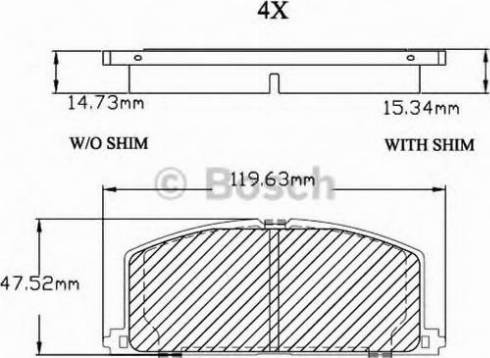 BOSCH F 03B 150 406 - Bremžu uzliku kompl., Disku bremzes ps1.lv