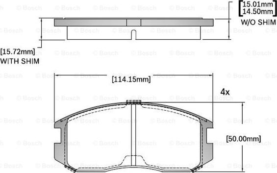 BOSCH F 03B 150 412 - Bremžu uzliku kompl., Disku bremzes ps1.lv