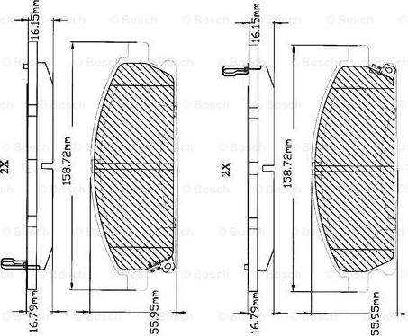 BOSCH F 03B 150 044 - Bremžu uzliku kompl., Disku bremzes ps1.lv