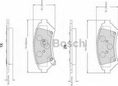 BOSCH F 03B 150 046 - Bremžu uzliku kompl., Disku bremzes ps1.lv