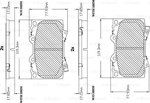 BOSCH F 03B 150 055 - Bremžu uzliku kompl., Disku bremzes ps1.lv