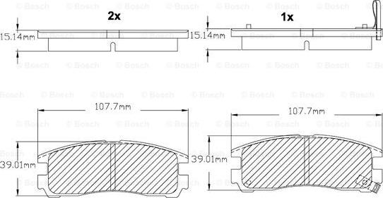 BOSCH F 03B 150 003 - Bremžu uzliku kompl., Disku bremzes ps1.lv