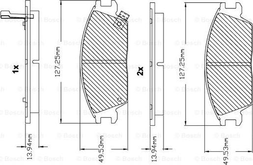 BOSCH F 03B 150 007 - Bremžu uzliku kompl., Disku bremzes ps1.lv