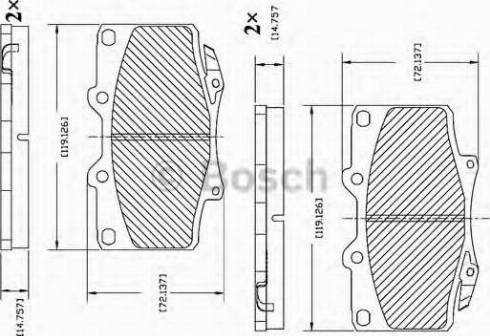 BOSCH F 03B 150 015 - Bremžu uzliku kompl., Disku bremzes ps1.lv