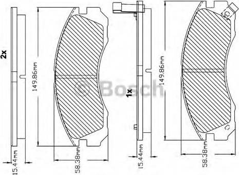 BOSCH F 03B 150 017 - Bremžu uzliku kompl., Disku bremzes ps1.lv