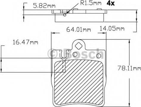 BOSCH F 03B 150 088 - Bremžu uzliku kompl., Disku bremzes ps1.lv