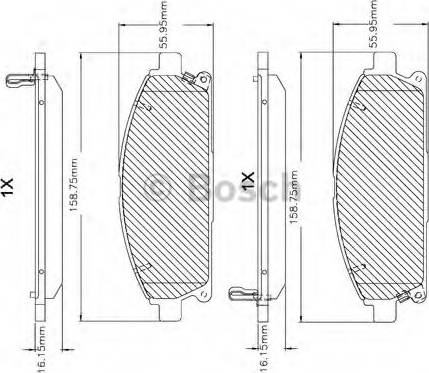 BOSCH F 03B 150 082 - Bremžu uzliku kompl., Disku bremzes ps1.lv