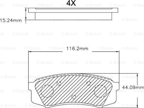 BOSCH F 03B 150 032 - Bremžu uzliku kompl., Disku bremzes ps1.lv