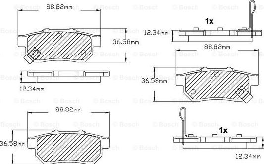 BOSCH F 03B 150 024 - Bremžu uzliku kompl., Disku bremzes ps1.lv