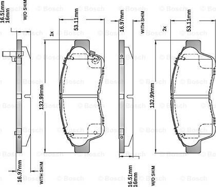 BOSCH F 03B 150 023 - Bremžu uzliku kompl., Disku bremzes ps1.lv