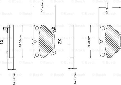 BOSCH F 03B 150 074 - Bremžu uzliku kompl., Disku bremzes ps1.lv