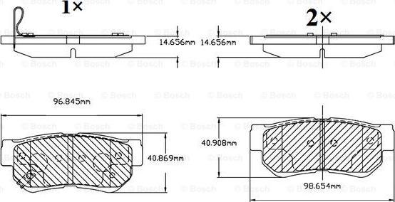 BOSCH F 03B 150 070 - Bremžu uzliku kompl., Disku bremzes ps1.lv