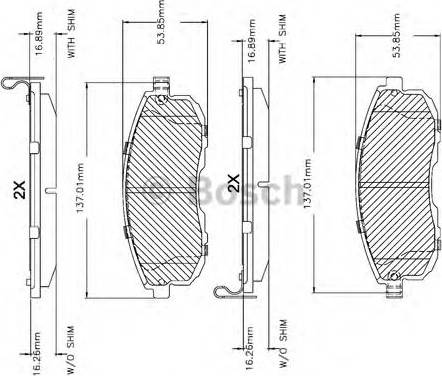 BOSCH F 03B 150 071 - Bremžu uzliku kompl., Disku bremzes ps1.lv