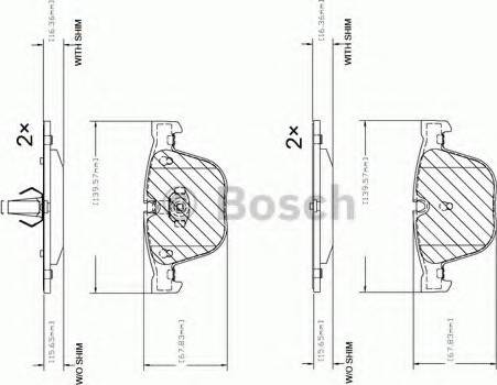 BOSCH F 03B 150 104 - Bremžu uzliku kompl., Disku bremzes ps1.lv