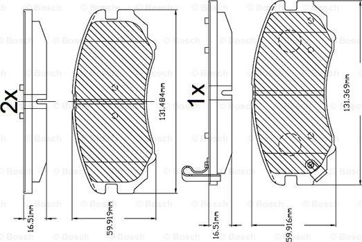 BOSCH F 03B 150 106 - Bremžu uzliku kompl., Disku bremzes ps1.lv