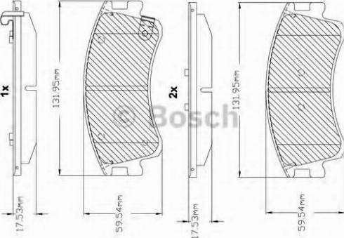 BOSCH F 03B 150 115 - Bremžu uzliku kompl., Disku bremzes ps1.lv