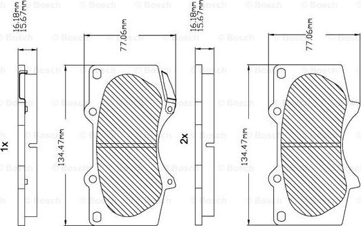 BOSCH F 03B 150 123 - Bremžu uzliku kompl., Disku bremzes ps1.lv