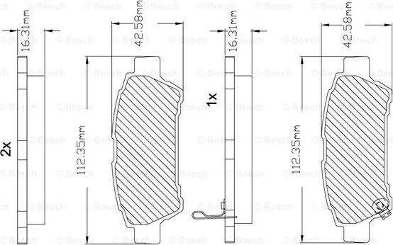 BOSCH F 03B 150 127 - Bremžu uzliku kompl., Disku bremzes ps1.lv