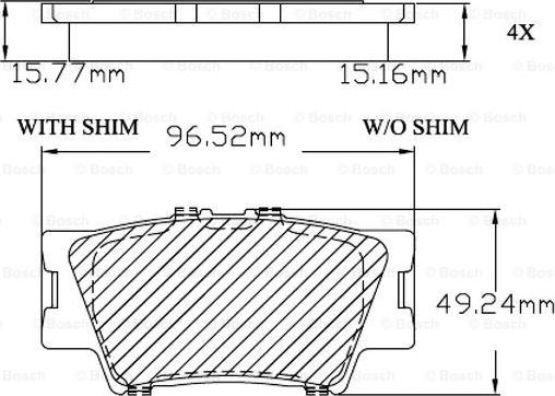 BOSCH F 03B 150 173 - Bremžu uzliku kompl., Disku bremzes ps1.lv