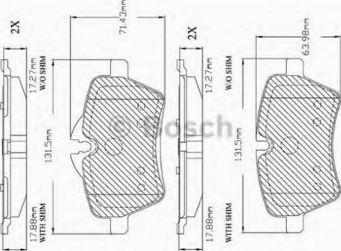 BOSCH F 03B 150 390 - Bremžu uzliku kompl., Disku bremzes ps1.lv