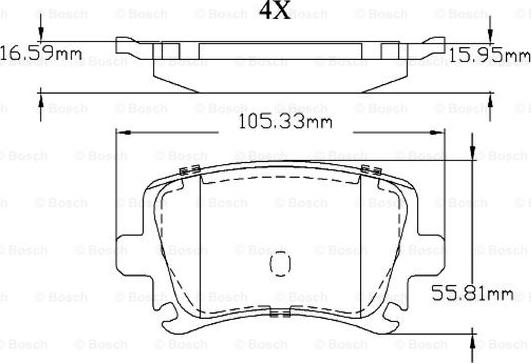 BOSCH F 03B 150 364 - Bremžu uzliku kompl., Disku bremzes ps1.lv