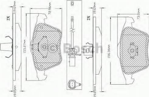 BOSCH F 03B 150 365 - Bremžu uzliku kompl., Disku bremzes ps1.lv