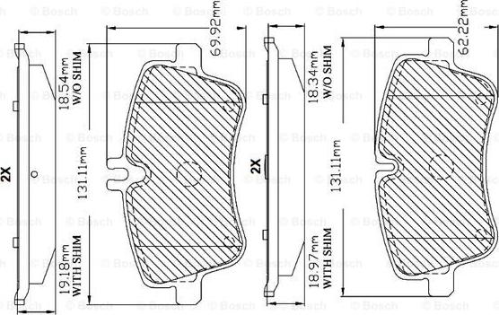 BOSCH F 03B 150 306 - Bremžu uzliku kompl., Disku bremzes ps1.lv