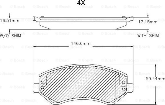 BOSCH F 03B 150 301 - Bremžu uzliku kompl., Disku bremzes ps1.lv