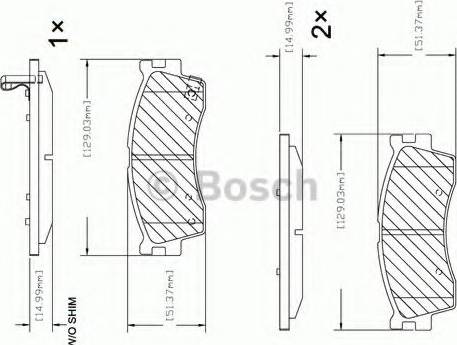 BOSCH F 03B 150 310 - Bremžu uzliku kompl., Disku bremzes ps1.lv