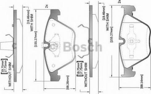 BOSCH F 03B 150 317 - Bremžu uzliku kompl., Disku bremzes ps1.lv