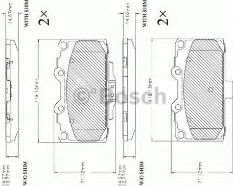 BOSCH F 03B 150 384 - Bremžu uzliku kompl., Disku bremzes ps1.lv