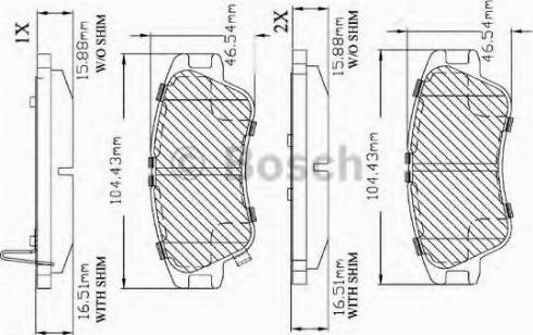 BOSCH F 03B 150 371 - Bremžu uzliku kompl., Disku bremzes ps1.lv