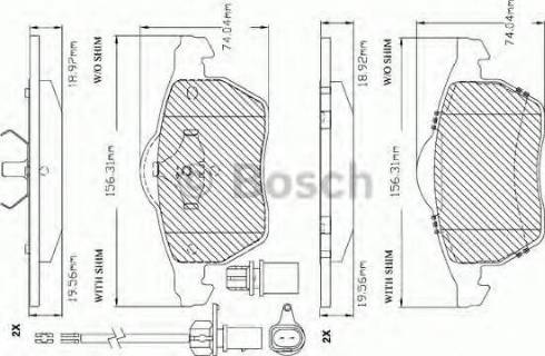 BOSCH F 03B 150 297 - Bremžu uzliku kompl., Disku bremzes ps1.lv