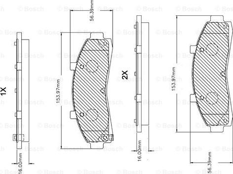 BOSCH F 03B 150 255 - Bremžu uzliku kompl., Disku bremzes ps1.lv