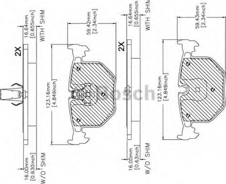 BOSCH F 03B 150 262 - Bremžu uzliku kompl., Disku bremzes ps1.lv